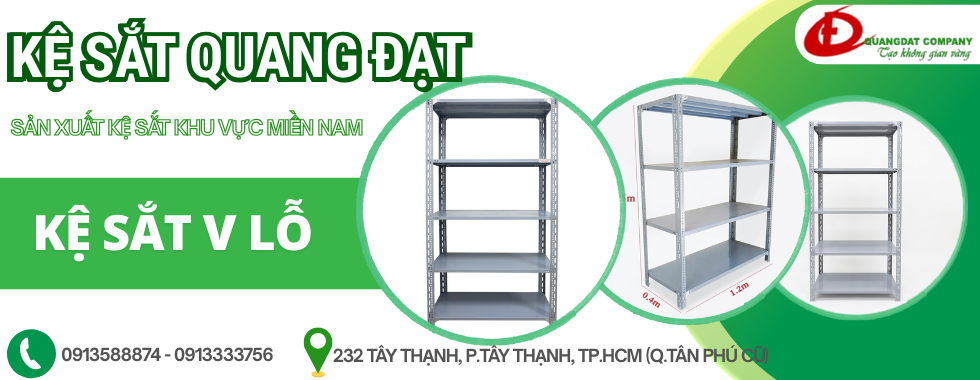 Banner kệ sắt v lỗ